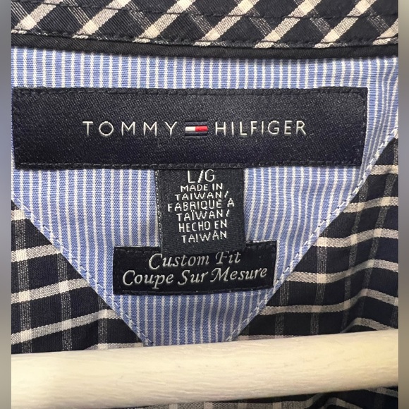 Tommy Hilfiger Men’s blue checked dress shirt - L - Picture 4 of 4